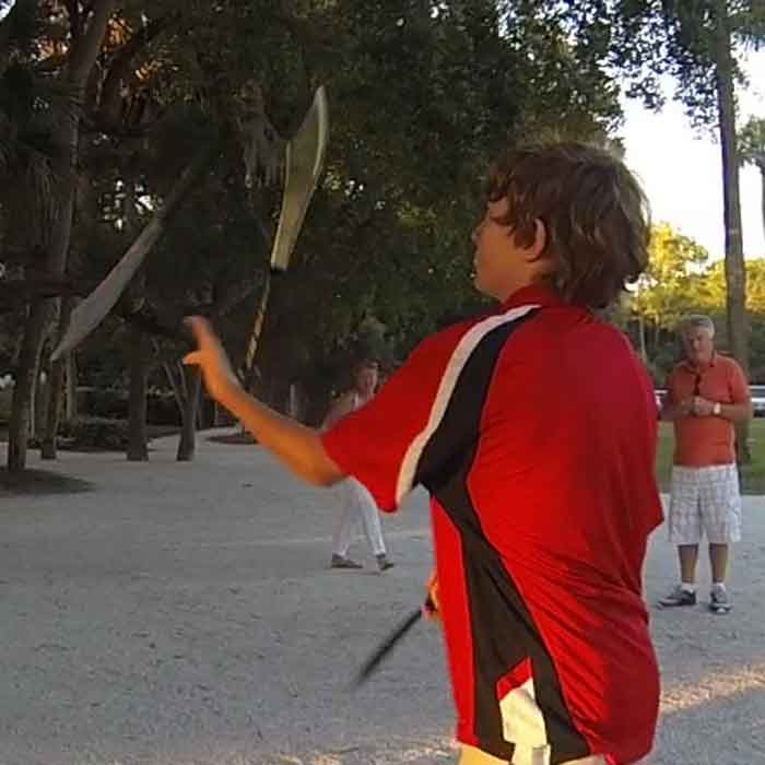 Dillon Juggles Knives