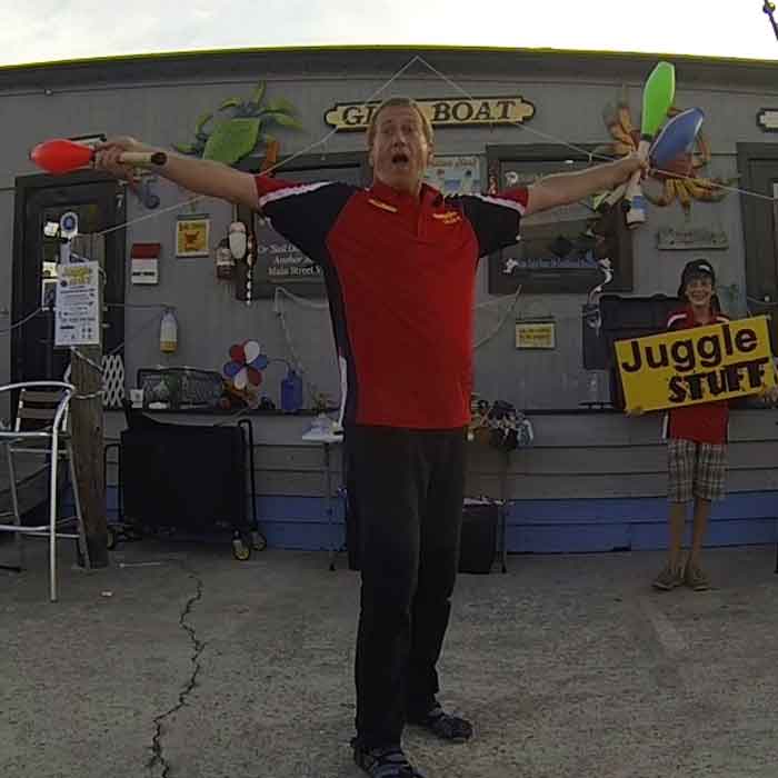 Rick Juggles Clubs